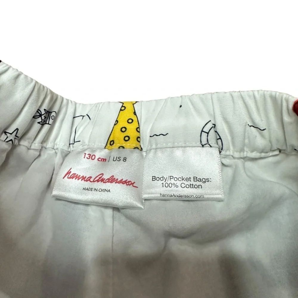 Hanna Andersson Mermaid Cotton Shorts Size 8 - Picture 6 of 7